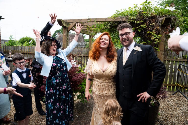 Alex & Marie on their wedding day