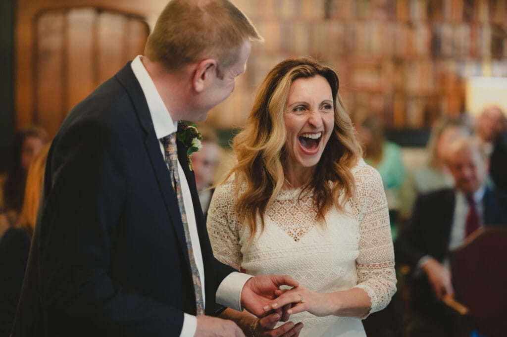 Zoe & James on their wedding day
