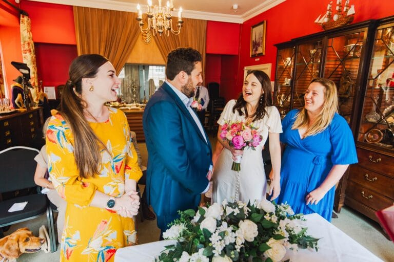 Catherine & James on their wedding day