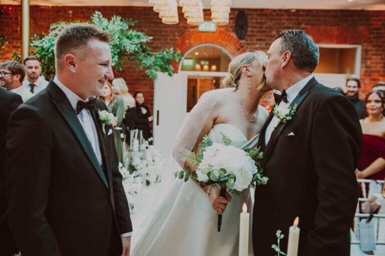 Holly & Joe on their wedding day