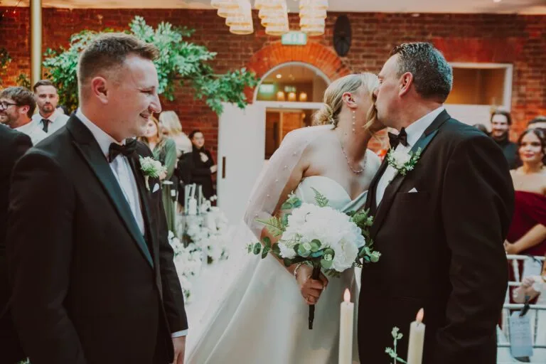 Holly & Joe on their wedding day
