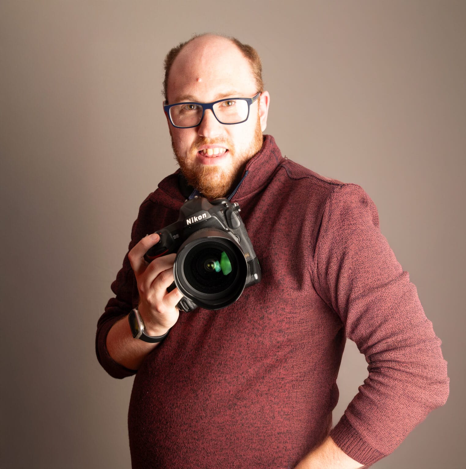 James Richardson holding his camera