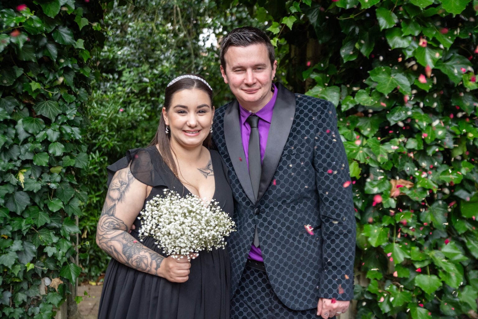 Claudia & Jay on their wedding day