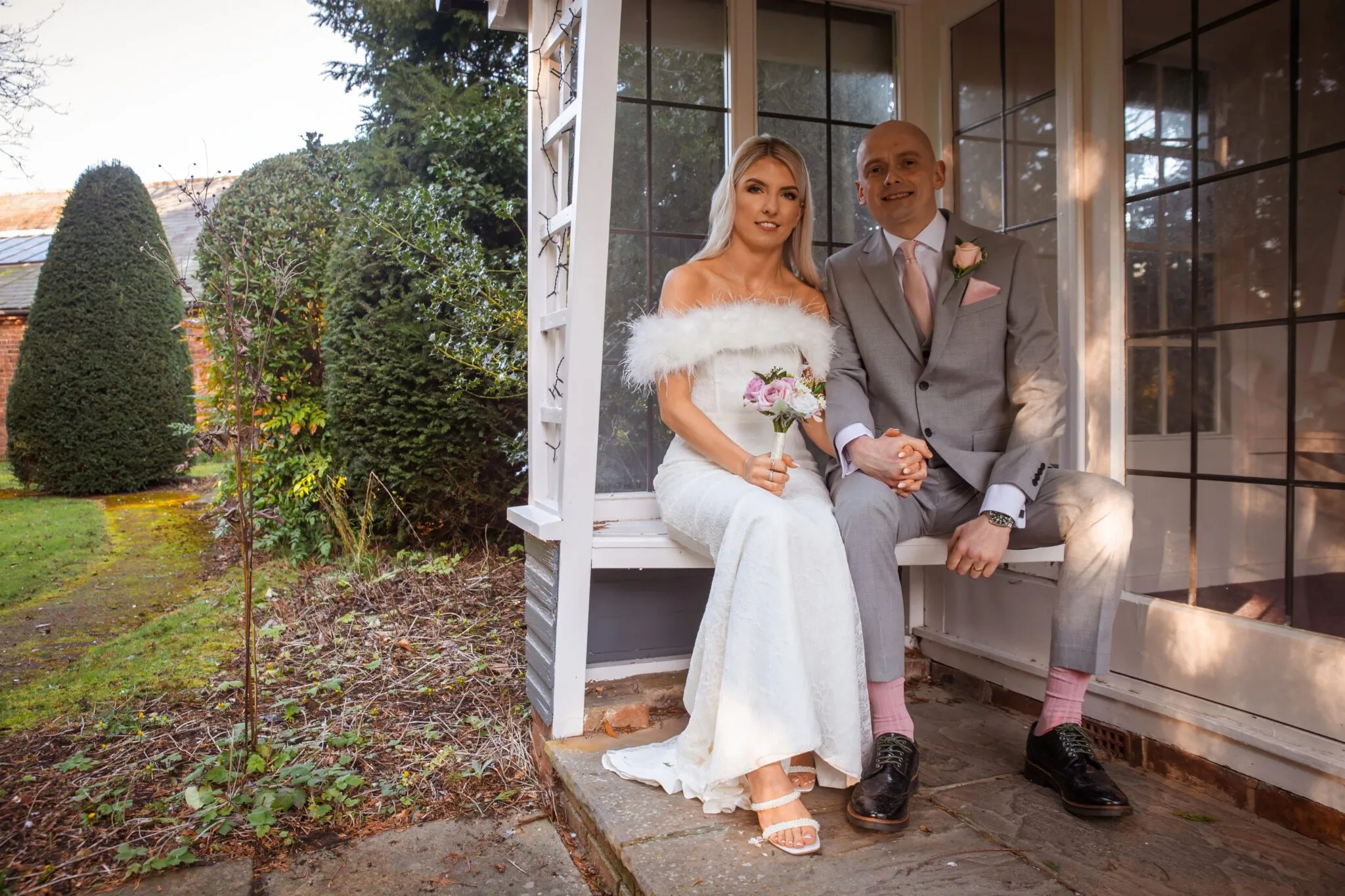 Megan & Josh on their wedding day