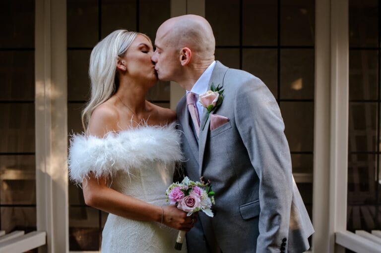 Megan & Josh on their wedding day