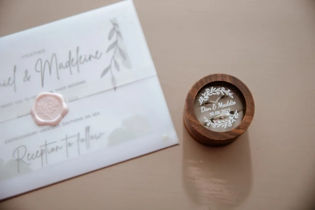 Wax-sealed wedding invitation