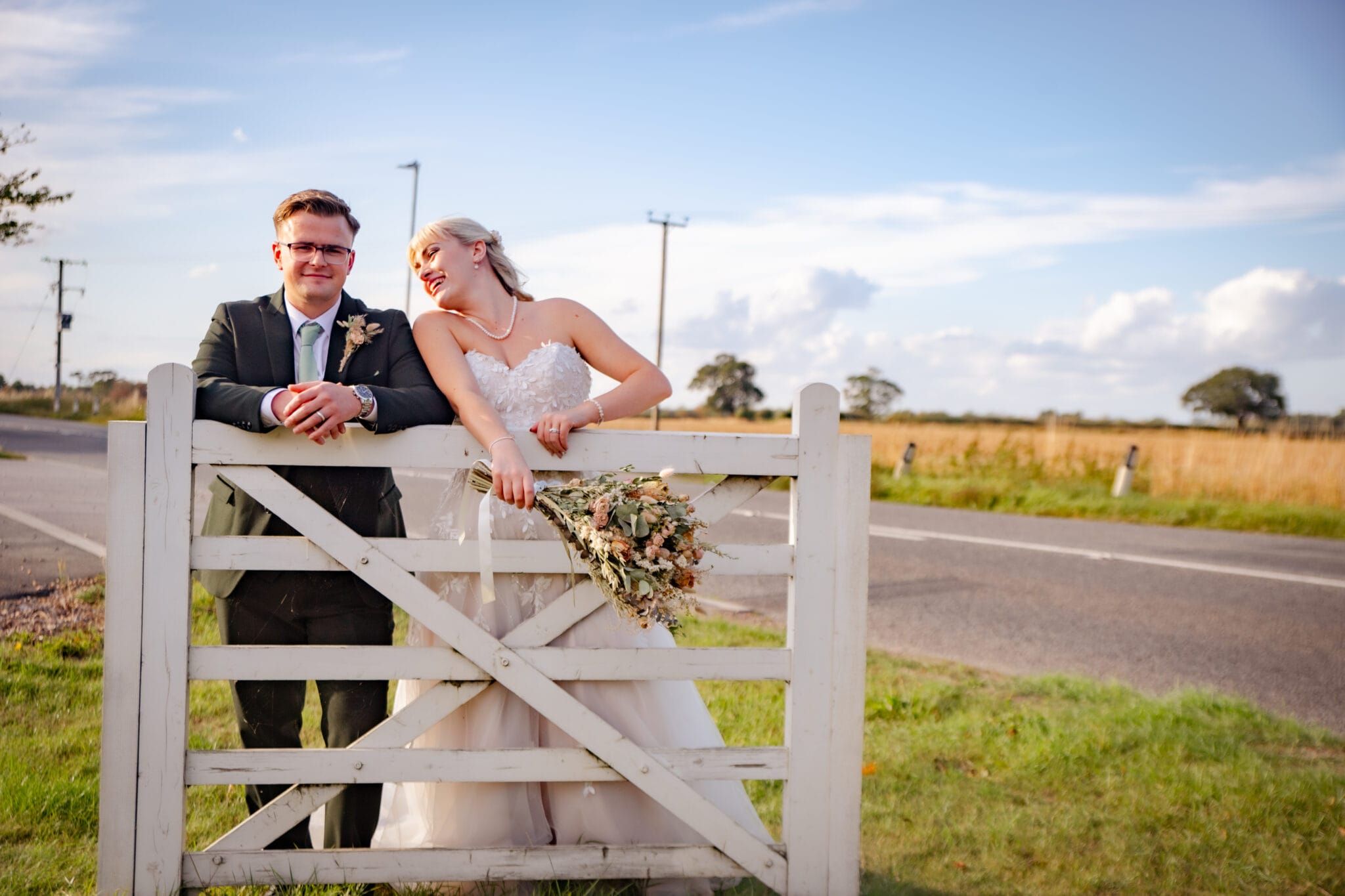 Sophie & Wesley on their wedding day