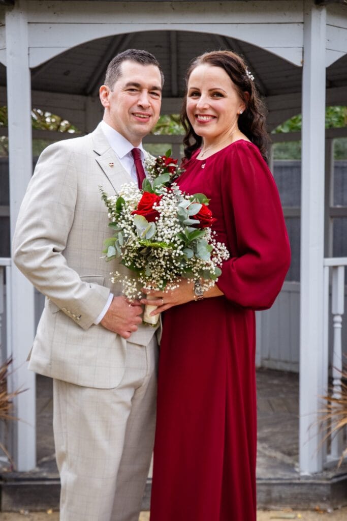 Inese & Andy on their wedding day