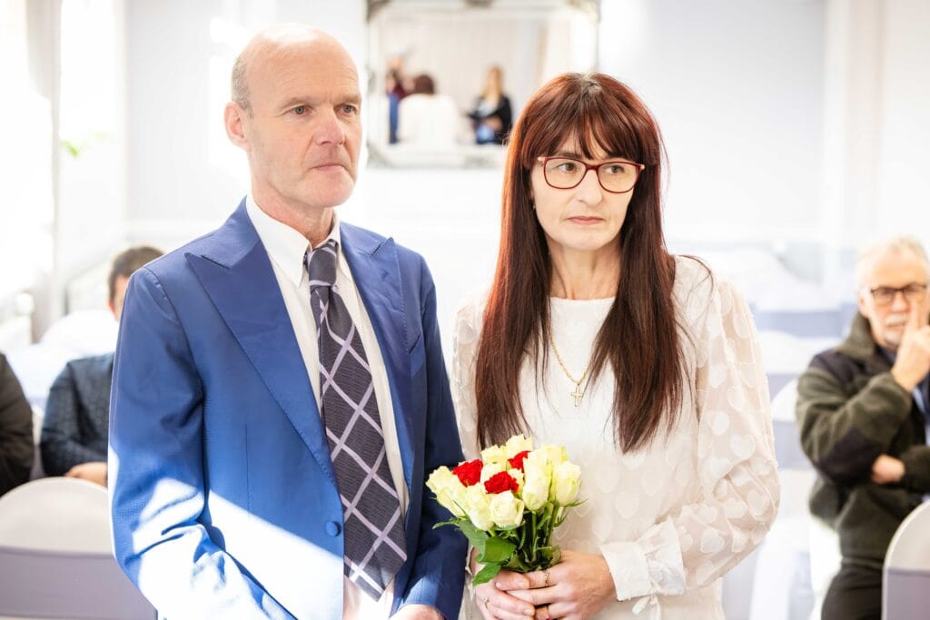 Emilia & Howard on their wedding day