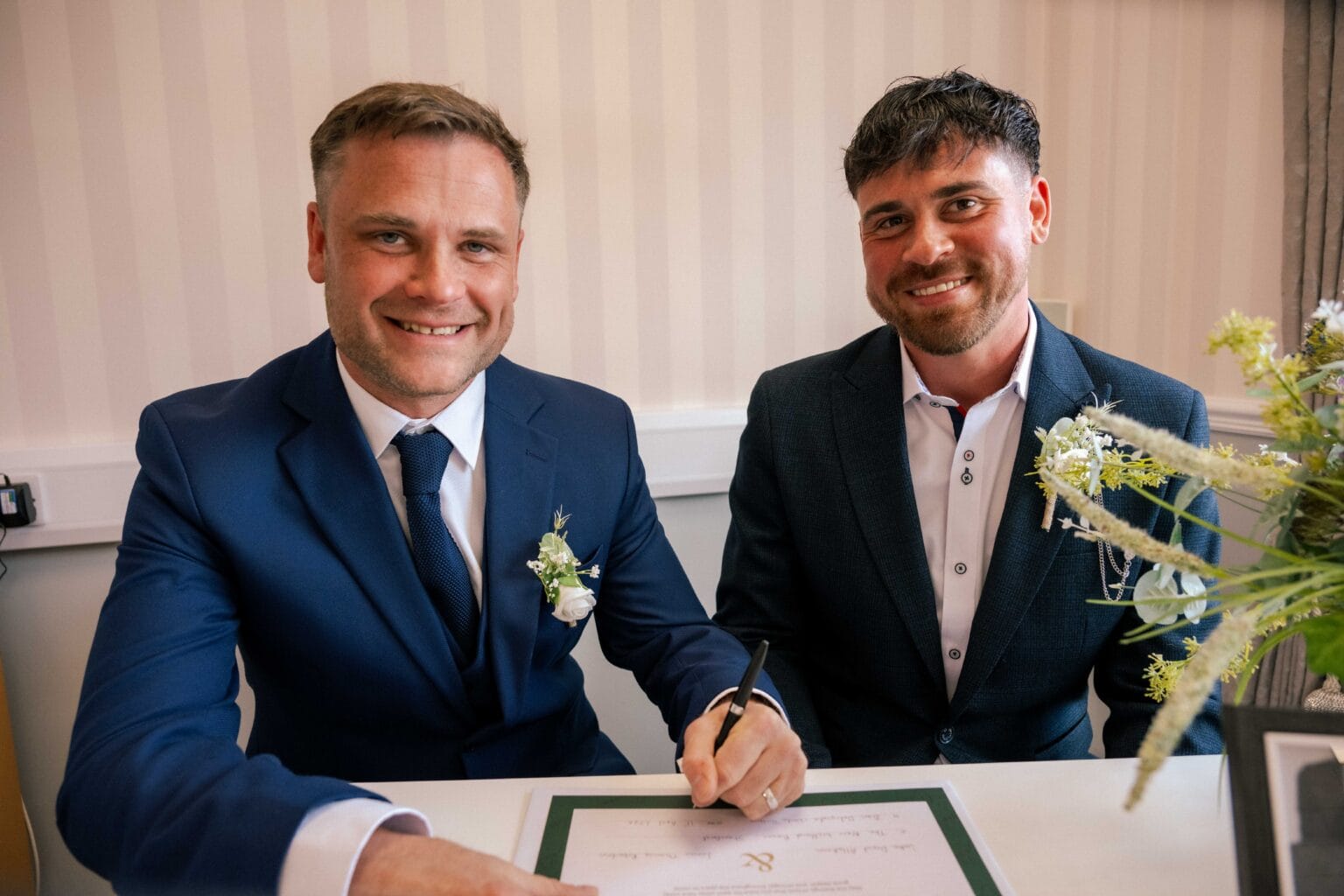 James & Luke on their wedding day