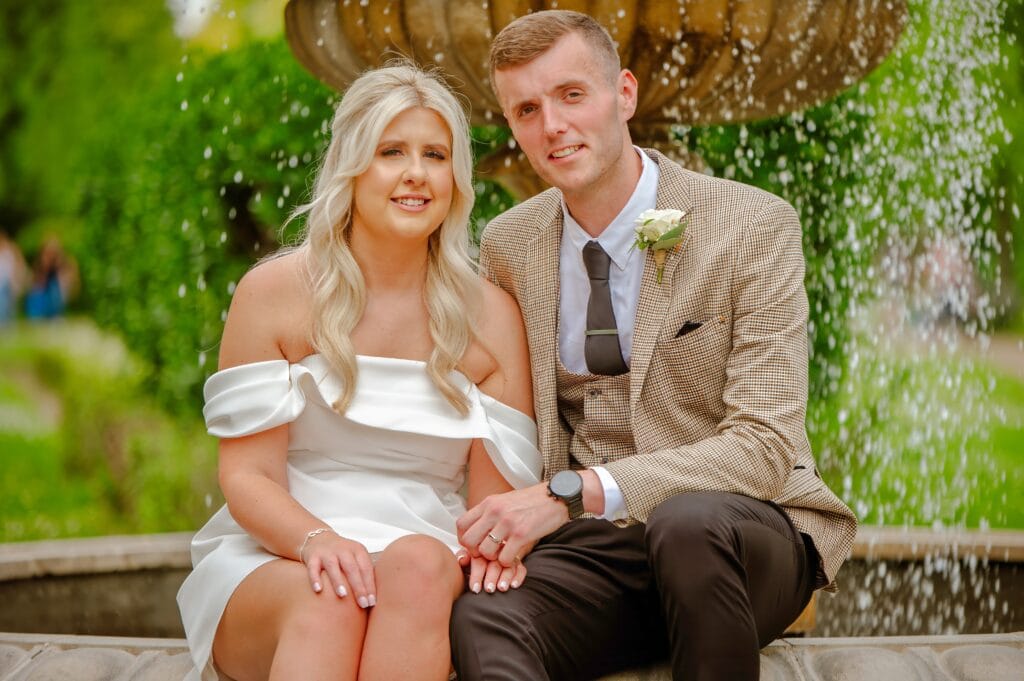 Lewis & Victoria on their wedding day