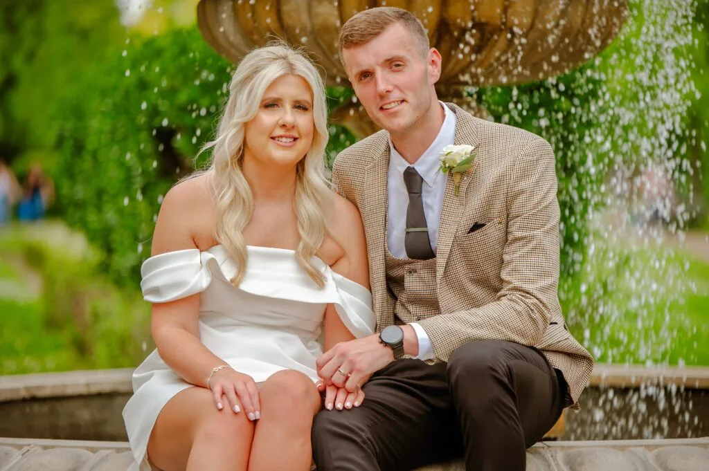 Lewis & Victoria on their wedding day