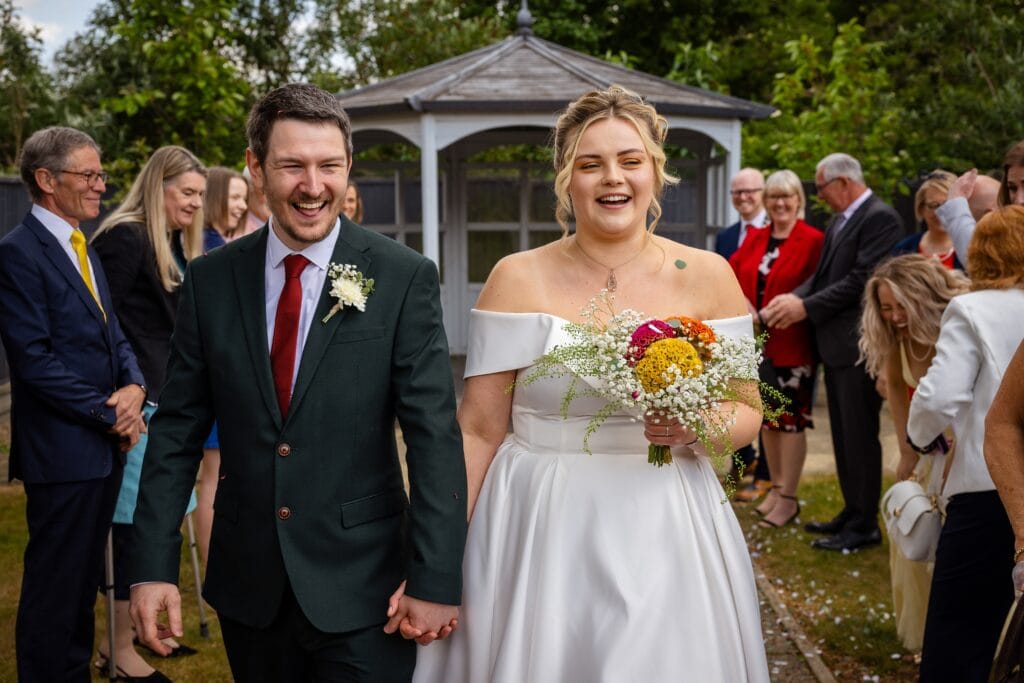 Phoebe & Ryan on their wedding day