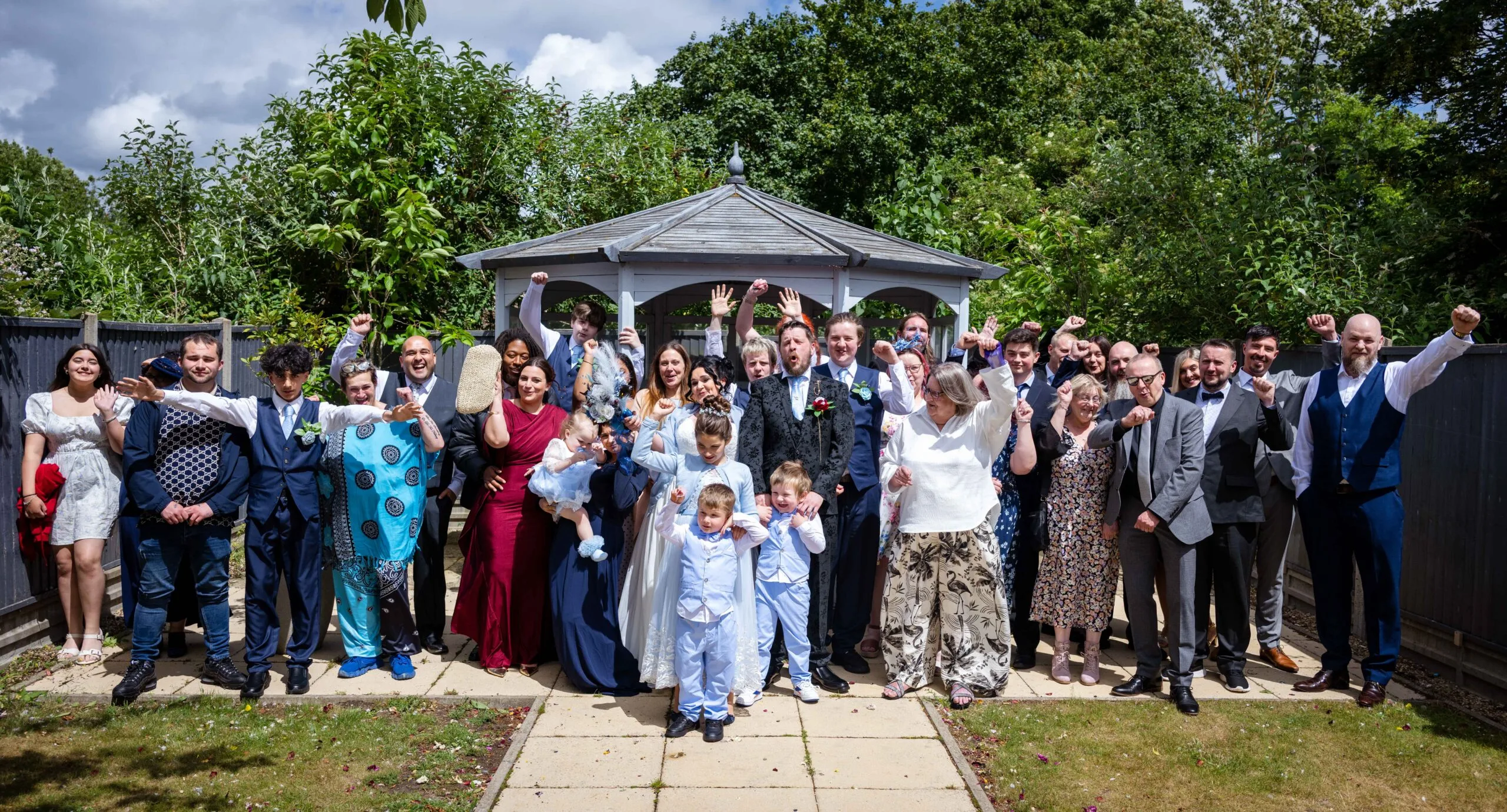 Kelly & Andrew on their wedding day